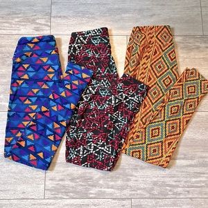 Lot of 3‼️ Lularoe Leggings- OS